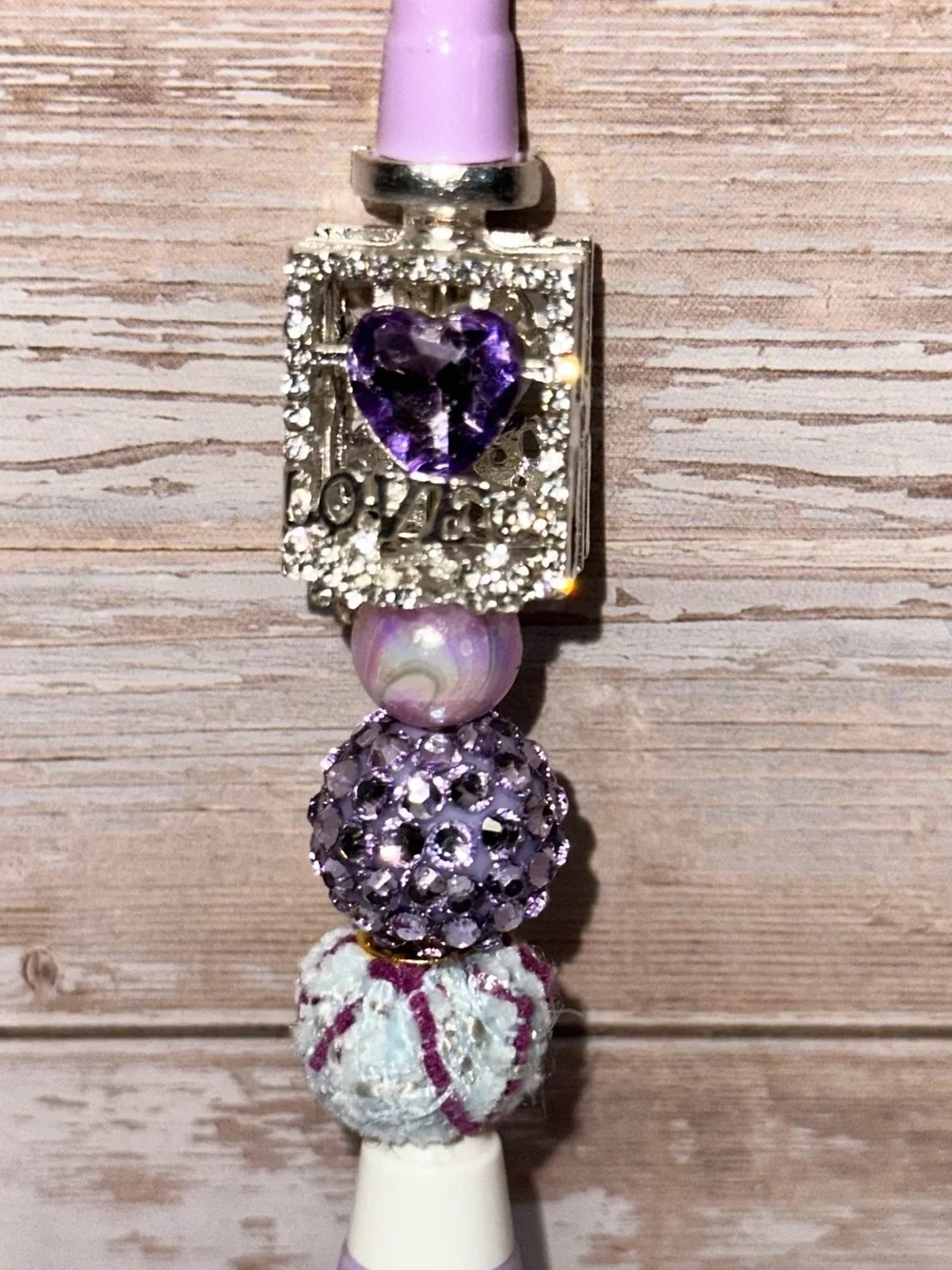 Beaded Lavender Lock-Blade Box Cutter
